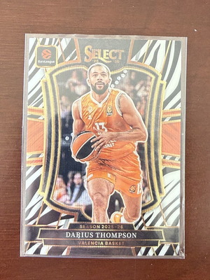 Zebra Darius Thompson SSP Select EuroLeague 25-26 card like new