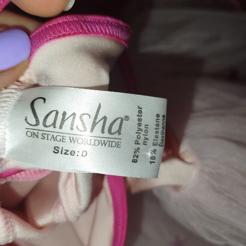 Girls' Ballet Dress with Tutu like new, white and fuchsia, size 110-116 cm