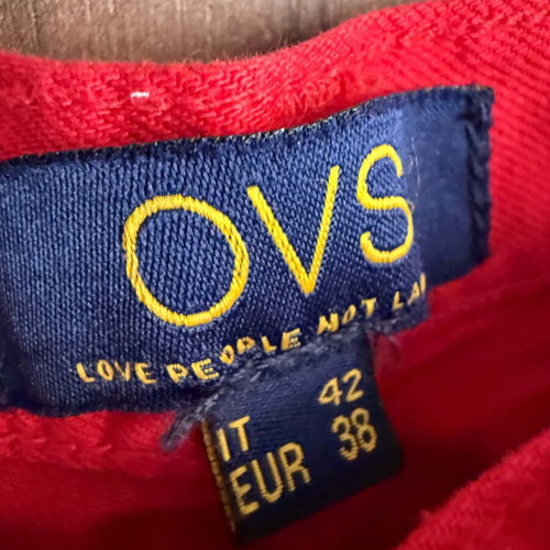 Ovs Fashion women's jeans like new, red, sizes S-M