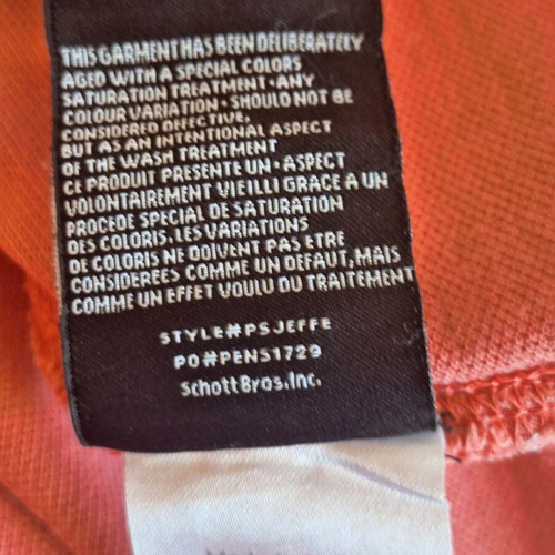 Schott NYC XXL Pearl Snap Pique Polo Shirt like new, dusty pink