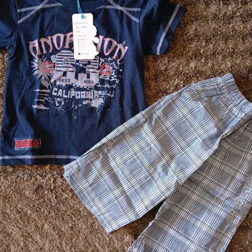 Gems baby set shirt and shorts size 6 new with tags