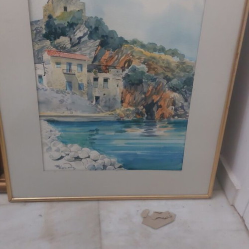Simitis artwork watercolor used