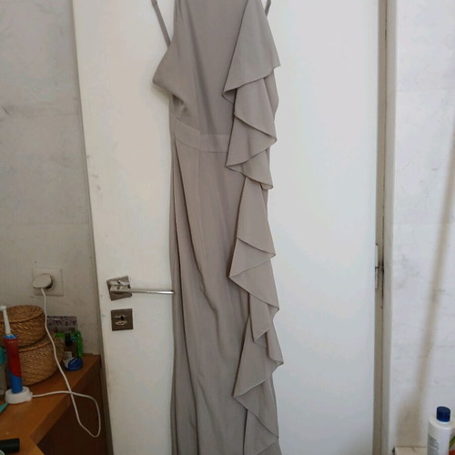 Asos evening dress light grey like new, size 36