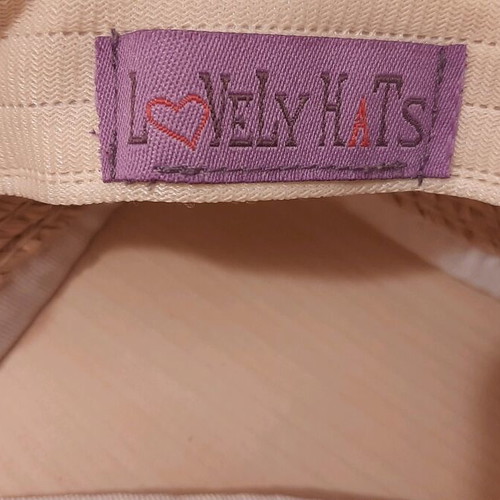 Straw beach hat like new, beige, size L