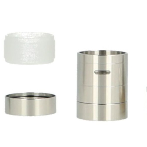 Corona V6 MTL 23mm stainless steel atomizer used by Steampipes