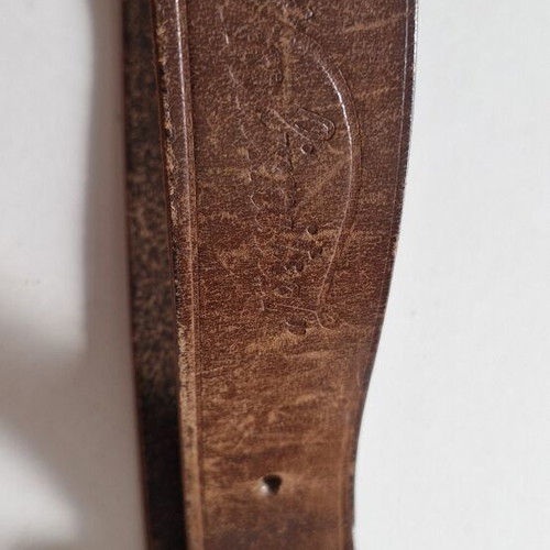 Vintage Unlimited leather belt size 85 used, brown rustic look