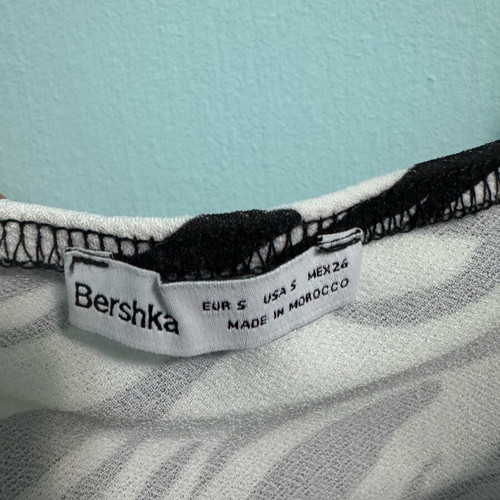 Bershka Zebra Print Bustier Crop Top used, size S