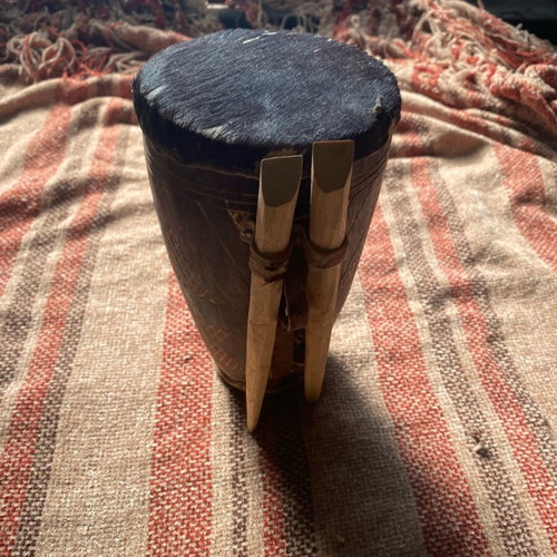 African musical instrument new with animal skin