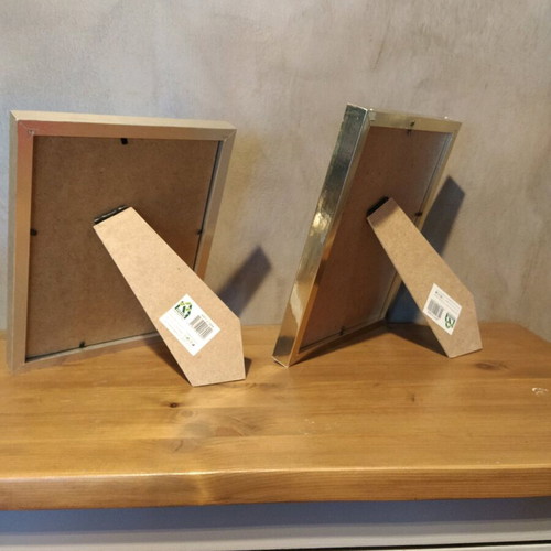 Silver photo frames 15x20 cm like new, set of 2, plastic