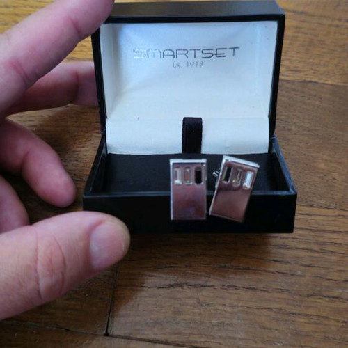 Smartset cufflinks new, silver
