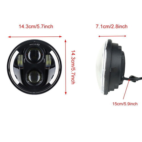 HALO Ring LED Headlight Projector 5.75 Inch with Integrated Indicators new
