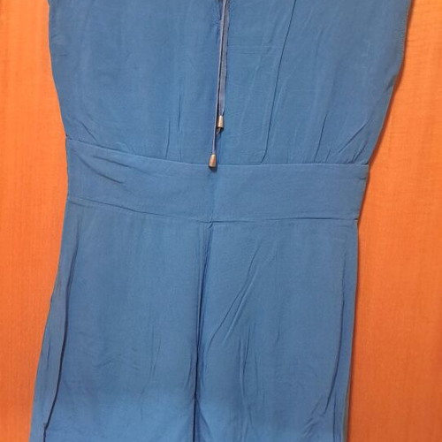 One-piece suit used, blue color, size M