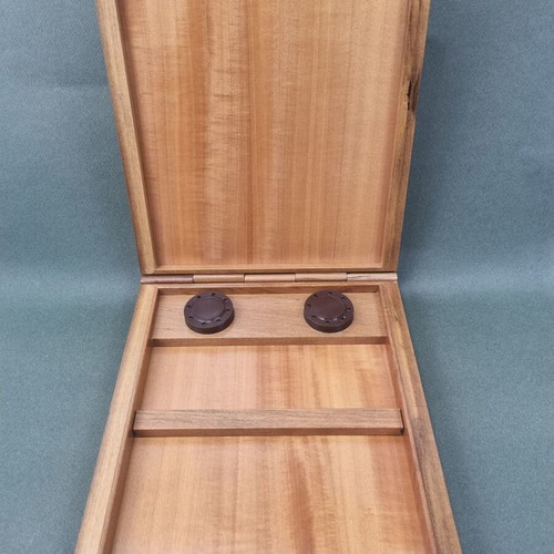 Cigar humidifier box used, wood 20x24cm