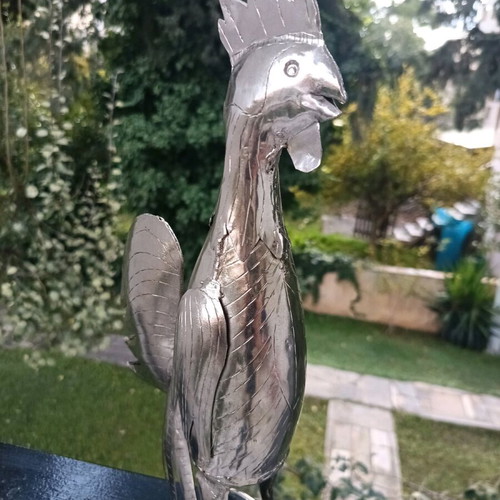 Handmade alpaca rooster like new, ornate decorative