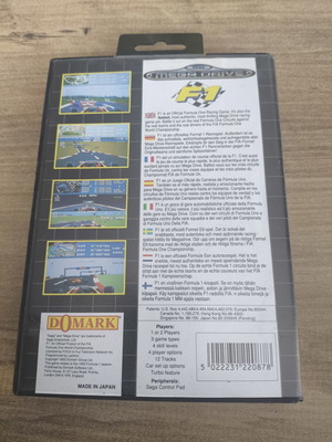 F1 Sega Mega Drive game used, complete