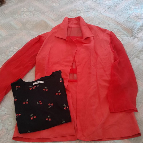 Jacket like new with free blouse, size L