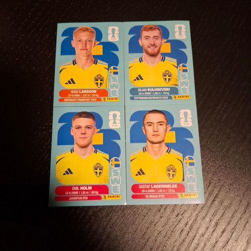 Sweden Players FIFA World Cup 2026 Stickers New