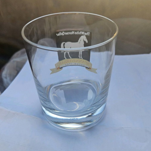 White Horse 250 Years Anniversary Glass 1991 Like New