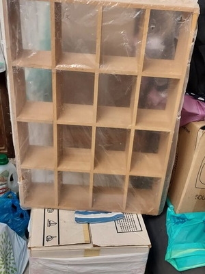 Small wooden shelf, 0.50 x 0.70 m, set of 2