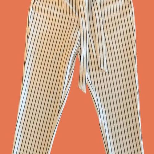 Striped women's pants Peggy like new, size S, black and white