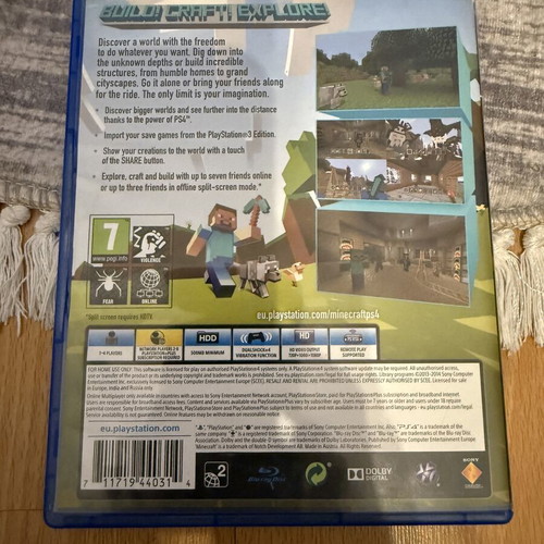 Minecraft PS4 game, non-functional