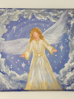 Hand-painted frame new 20x20 cm