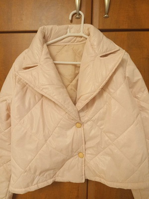 Розова дамска якета S .стил на кроп топ