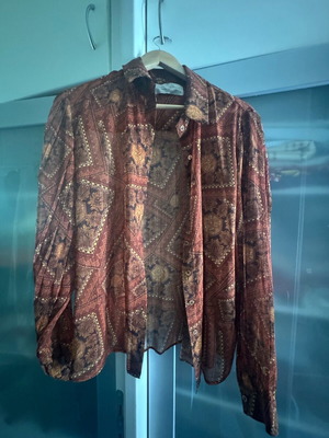 Vasia Kostara limited edition shirt brown like new semi-transparent