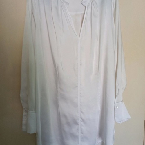 Satin oversized shirt H&M size XL like new, white