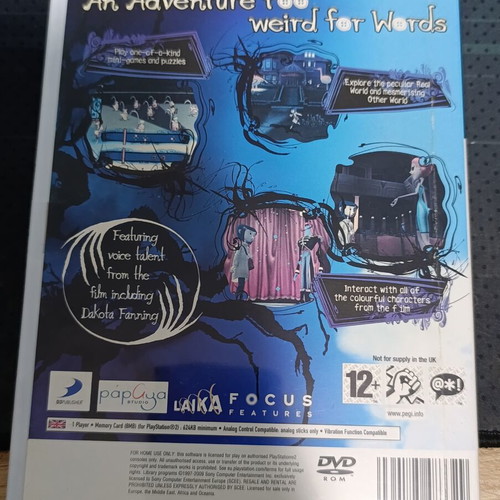 Coraline PS2 game used, good condition