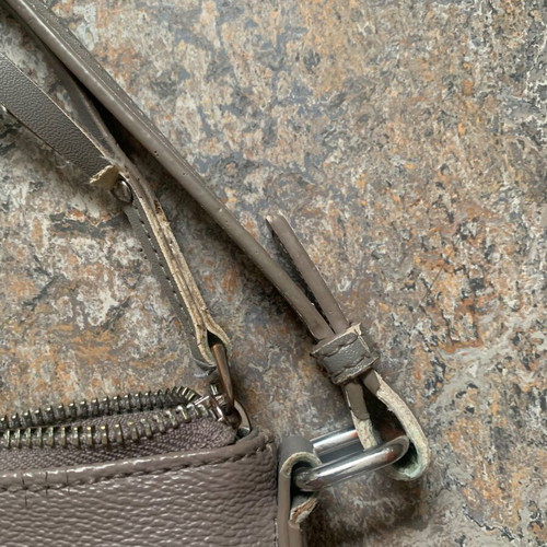Calvin Klein crossbody bag used, gray and beige