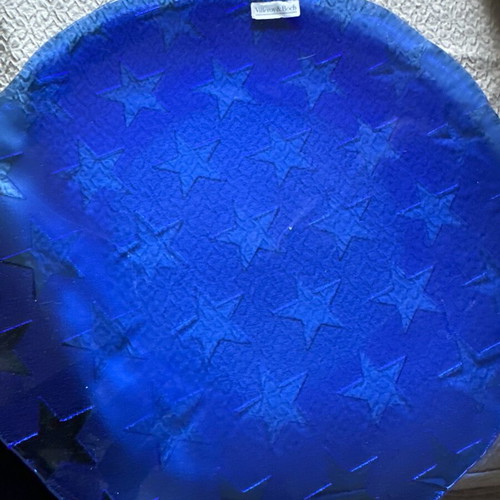 Villeroy & Boch large 38 cm platter used, blue with embossed stars