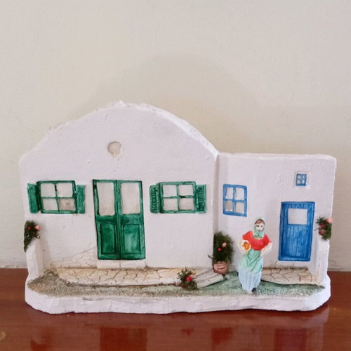 Handmade plaster decorative wall and table ornament