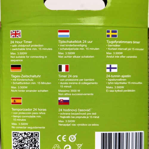 EcoSavers analogue 24-hour socket timer new