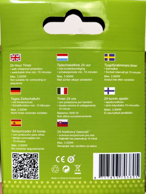 EcoSavers analogue 24-hour socket timer new
