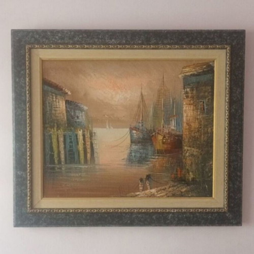 Oil painting 70x60 cm used, signed in frame