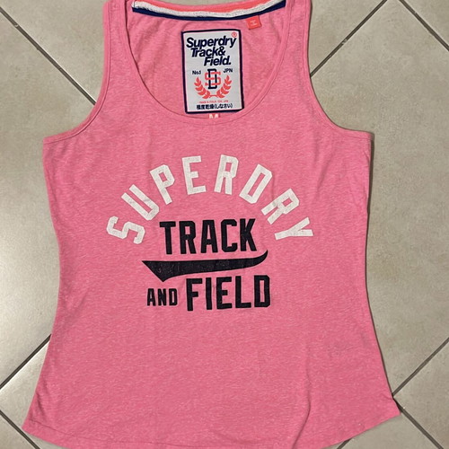 Superdry Track & Field women's tank top, pink, size M