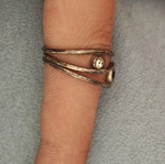 Ring in silver color used