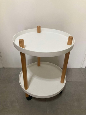 Kitchen trolley like new, set of 2, wood and plastic