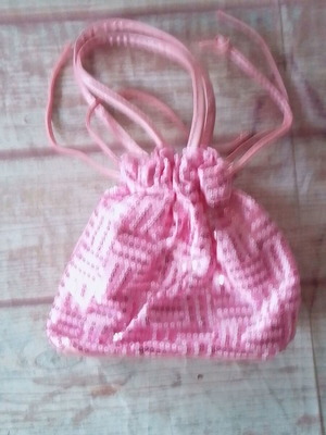 Tedi children's drawstring bag like new, pink