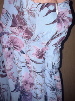 Floral dress like new, sizes M-L, blue multicolor