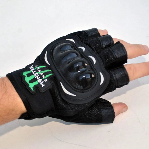 Half Racing gloves with carbon fiber knuckle protection XL