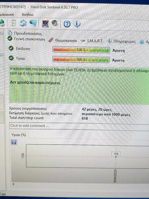 Seagate Εξωτερικός Σκληρός Δίσκος 1TB USB3 100% Υγεία