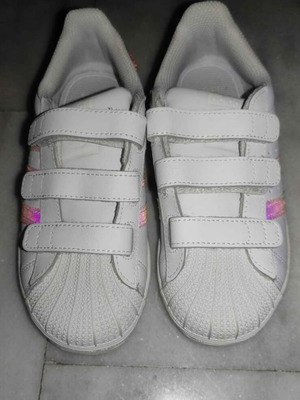 Adidas athletic shoes size 33 like new, white pink