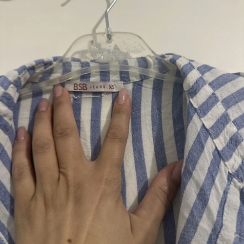 Bsb shirt dress striped blue and white like new, size XS