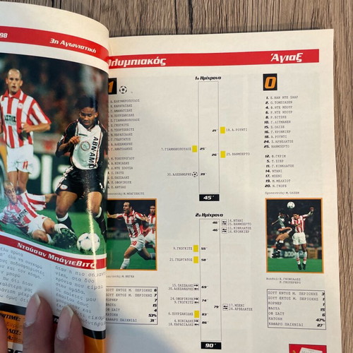 Olympiakos Play back 1998-99 magazine used, collectible edition
