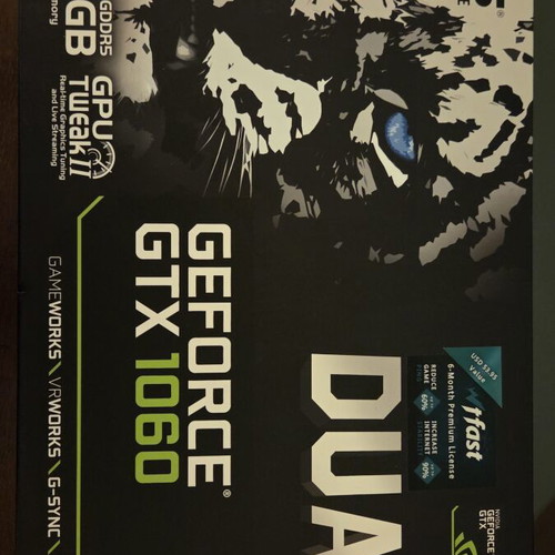Asus Dual GeForce GTX 1060 3GB White OC Edition like new with box