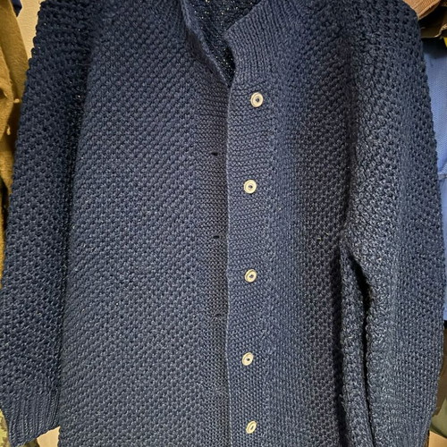 Knitted Women's Cardigan blue, like new, one size