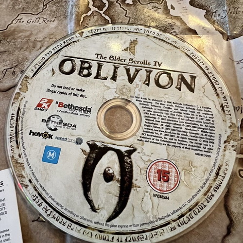 The Elder Scrolls IV Oblivion PC game used with original Cyrodiil map and extras