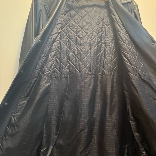 Leather coat used, black, size M